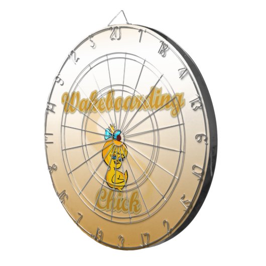 Wakeboarding Chick Dartscheibe (Vorderseite rechts)