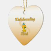 Wakeboarding Chick Keramik Ornament (Links)