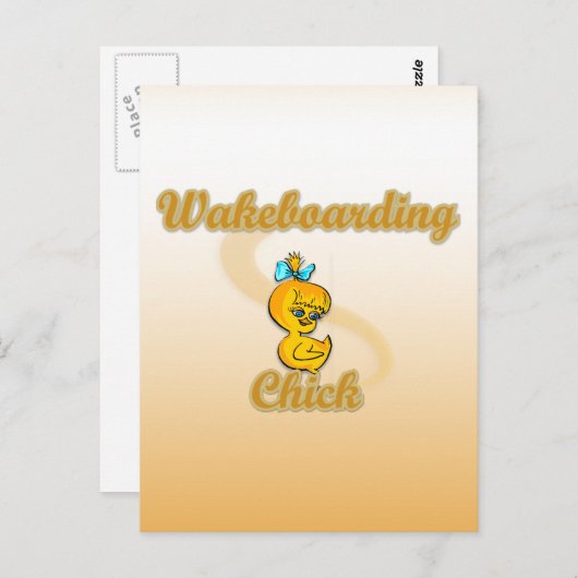 Wakeboarding Chick Postkarte (Vorne/Hinten)