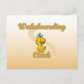 Wakeboarding Chick Postkarte (Vorderseite)
