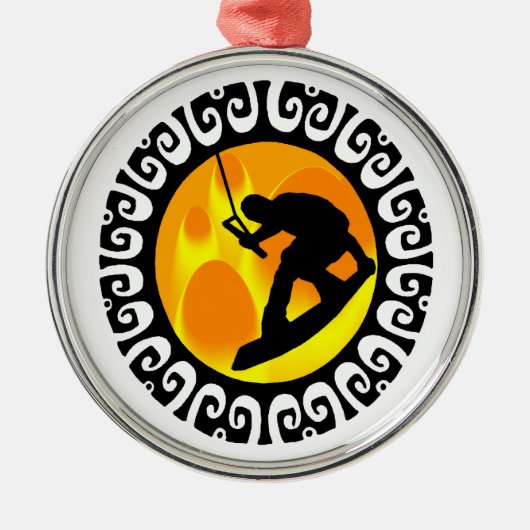 WAKEBOARDING DIE ATMOSPHÄRE ORNAMENT AUS METALL (Vorne)