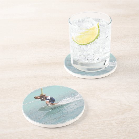 Wakeboarding Drehungs-Untersetzer Sandstein Untersetzer (Seite)