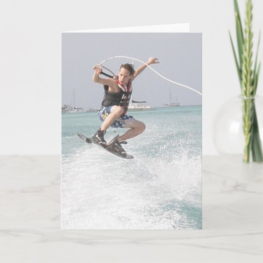 Wakeboarding Greeting Card Karte (Vorderseite)