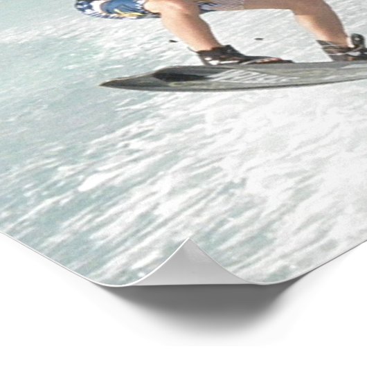 Wakeboarding Jump Print Poster (Ecke)