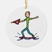 Wakeboarding Keramik Ornament (Vorne)