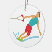 Wakeboarding Keramik Ornament (Links)