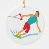 Wakeboarding Keramik Ornament (Hinten)
