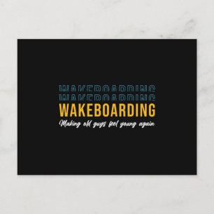 Wakeboarding macht Alte Typ zu einem jungen Wakebo Postkarte