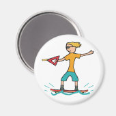 Wakeboarding Magnet (Vorderseite/Rückseite)