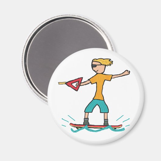 Wakeboarding Magnet (Vorderseite/Rückseite)