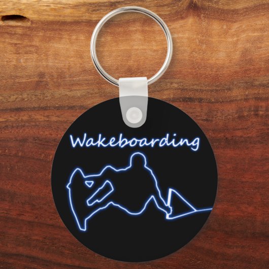 Wakeboarding Neon Keychain Schlüsselanhänger (Vorderseite)