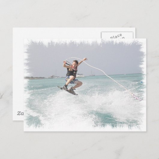 Wakeboarding Postcard Postkarte (Vorne/Hinten)