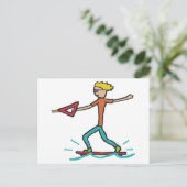 Wakeboarding Postkarte (Stehend Vorderseite)