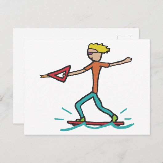 Wakeboarding Postkarte (Vorne/Hinten)