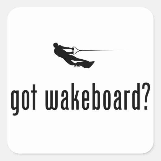 Wakeboarding Quadratischer Aufkleber (Vorderseite)