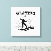 Wakeboarding-Redewendungen | Wakeboarder Sportgesc Leinwanddruck (Insitu (Holzboden))