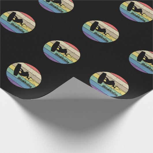 Wakeboarding Retro Geschenkpapier (Ecke)