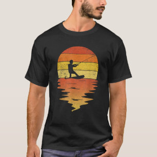 Wakeboarding Retro-Sonnenuntergang 70er Vintag Wak T-Shirt