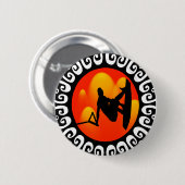 WAKEBOARDING SONNE VERRÜCKT GEMACHT BUTTON (Vorne & Hinten)