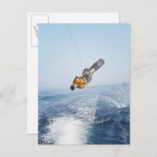 Wakeboarding Stunt Postkarte (Vorne/Hinten)