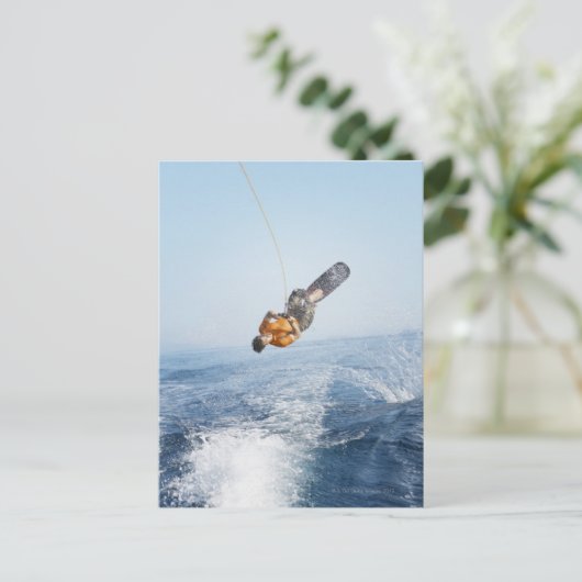 Wakeboarding Stunt Postkarte (Stehend Vorderseite)