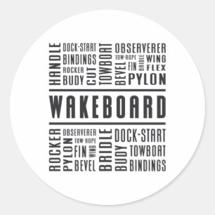 Wakeboarding Wakeboard Wake Wakeboarder Lovers Runder Aufkleber