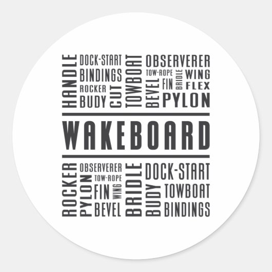 Wakeboarding Wakeboard Wake Wakeboarder Lovers Runder Aufkleber (Vorderseite)