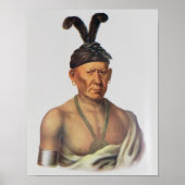 Wakechai oder "Crouching Eagle", ein Sauk-Chef Poster (Vorne)