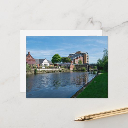 Wakefield Canal Side: Historisches Pub und Wohnung Postkarte (Vorderseite/Rückseite Beispiel)