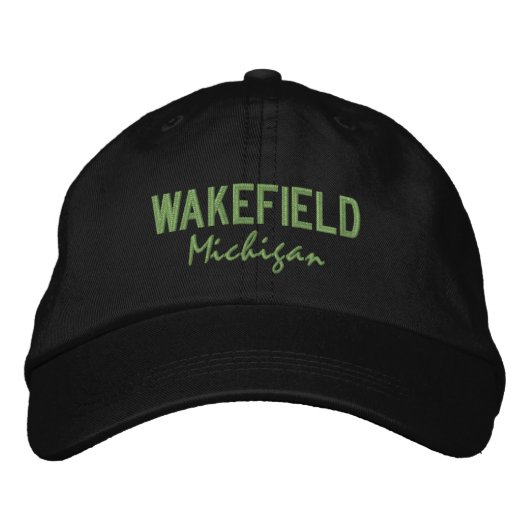 Wakefield Michigan bestickt Baseball Hat Bestickte Baseballkappe (Vorderseite)