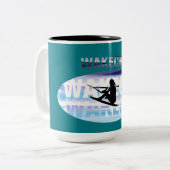 Wakegirls Wakeboarding Tasse personalisierter Name (Vorderseite Links)