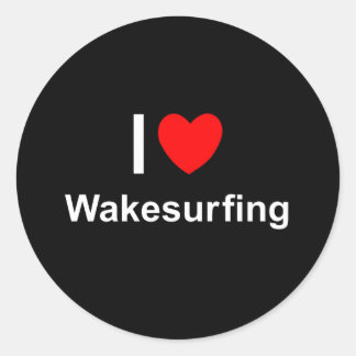 Wakesurfing Runder Aufkleber