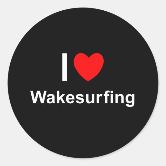 Wakesurfing Runder Aufkleber (Vorderseite)
