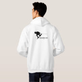 Wakeutah-Logo mit Rückspin Hoodie (Schwarz voll)