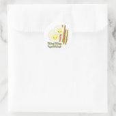 Wakey Wakey Eier Runder Aufkleber (Tasche)