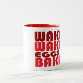 Wakey Wakey Eier und Bakey Zweifarbige Tasse (Mittel)