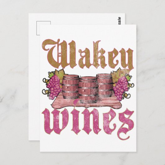 Wakey Wines Postkarte (Vorne/Hinten)