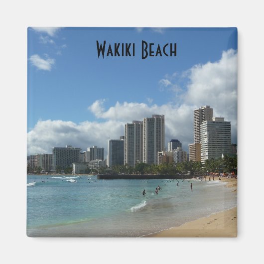 Wakiki Beach Hawaii Foto Magnet Oahu Honolulu (Vorne)