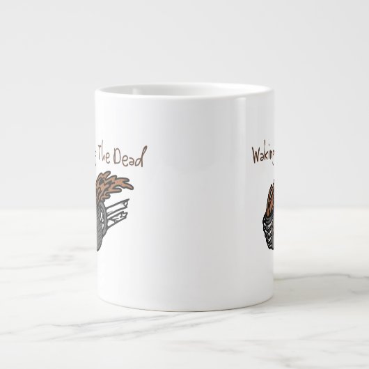 Waking The Dead Skeleton Hand Coffee Jumbo-Tasse (Vorderseite)