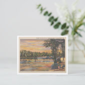 Wakulla Springs Florida Vintager Sonnenuntergang a Postkarte (Stehend Vorderseite)