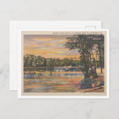 Wakulla Springs Florida Vintager Sonnenuntergang a Postkarte (Vorne/Hinten)