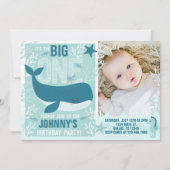 Wal 1. Geburtstag Party Einladung Einladung (Vorderseite)