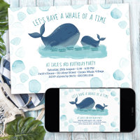Wal a Time Happy Ocean Whales Boys Geburtstag