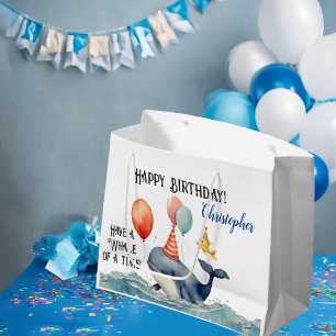 Wal a Time Personalisiert Boys Birthday Große Geschenktüte