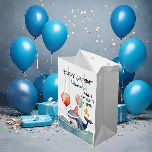 Wal a Time Personalisiert Boys Birthday Mittlere Geschenktüte