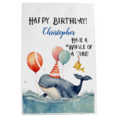 Wal a Time Personalisiert Boys Birthday Mittlere Geschenktüte (Vorderseite)