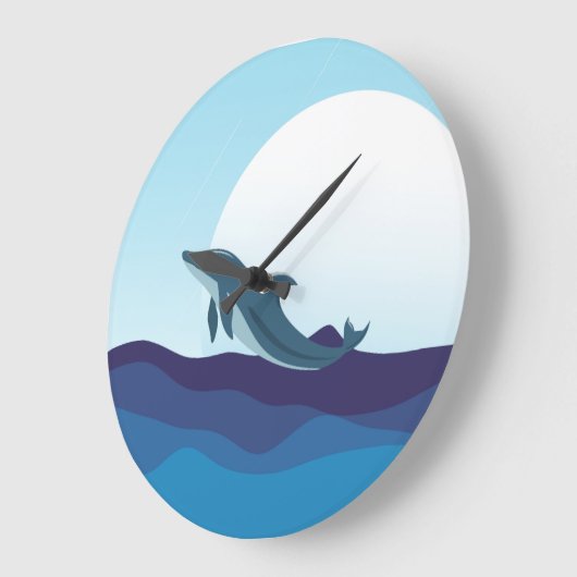 Wal an der Mauer Große Wanduhr (Winkel)