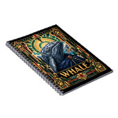 Wal, Art Deco Wildlife Notizblock (Rechte Seite)