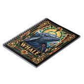 Wal, Art Deco Wildlife Notizblock (Linke Seite)