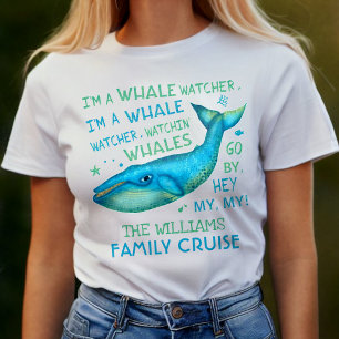 Wal-aufpassende Familien-Ferien-Kreuzfahrt T-Shirt